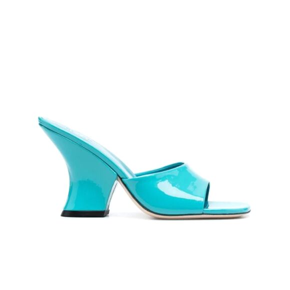 BY FAR Turquoise Open-Toe Mules - Picture 2 of 11